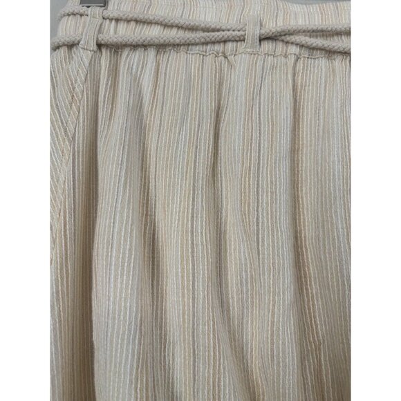 Free People Cream Striped Haram Yoga Rope Belt Pants Sz XS - Picture 4 of 5